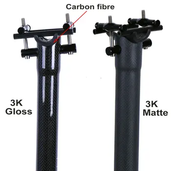 Plin 3K Carbon Fiber Post Scaun Bicicleta Seatpost Sosea/Mtb Biciclete Seatposts 135g șuruburi din Titan 27.2 30.8 31.6 mm*300 350 400 mm