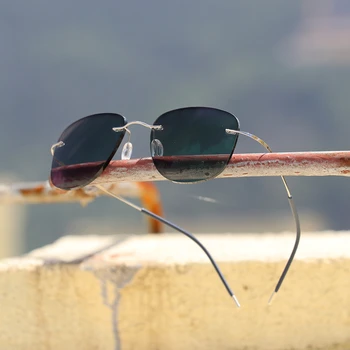 Titan Tranziție de Aviație ochelari de Soare Fotocromatică Miopie Ochelari fără rame Ochelari de vedere Barbati cu Dioptrii