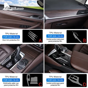 VITEZA LHD pentru BMW Seria 5 G30 Accesorii Speciale TPU Auto Interior Folie de Protecție Autocolant Anti Scratch Ciocni un Film Rezistent