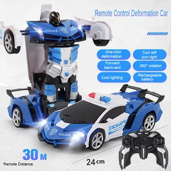 2 In 1 RC Jucărie Mașină de Transformare Roboți de Conducere Auto Vehicul Sport Modele de Masini Masina Control de la Distanță RC Jucărie Cadou Pentru Baieti de Jucărie