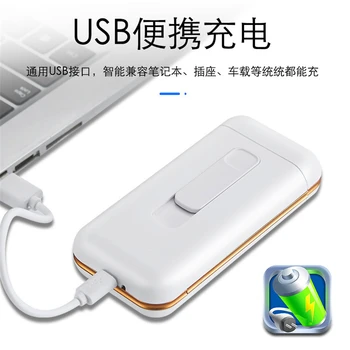 20buc Capacitate tabachera Cutie cu USB Electronice Bricheta pentru Slim Țigară Impermeabil Țigară Titular contra cost Bricheta