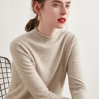 Cașmir Pur pulovere și Pulovere pentru Femei de Iarnă Elasticitatea Moale, Cald, O-Gât de sex Feminin de Bază 8Colors Standard Jumperi
