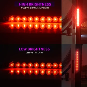 Durabil Lumini Auto 10-30V 0.66 W 11 LED-uri Remorcă Camion de Frână Lampa de Stop Rândul său, Coada Semnal de Bandă de Lumină de Economisire a Energiei Mașină de lumina