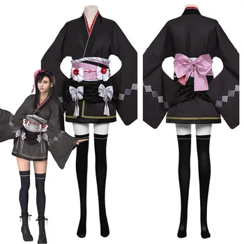 Final Cosplay Fantasy VII Remake Tifa Lockhart Cosplay Costum Femei, Kimono Rochie de Costume de Halloween Costume de Carnaval