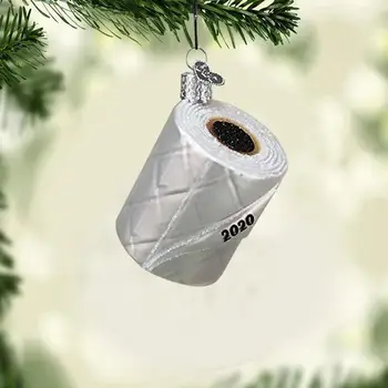 1buc 2020New An de Crăciun de Hârtie Igienică Sticlă Suflată În 2020 Unic de Crăciun Ornamente Pentru Pomul de Crăciun Acasă Decoratiuni Partid