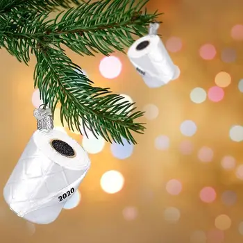 1buc 2020New An de Crăciun de Hârtie Igienică Sticlă Suflată În 2020 Unic de Crăciun Ornamente Pentru Pomul de Crăciun Acasă Decoratiuni Partid