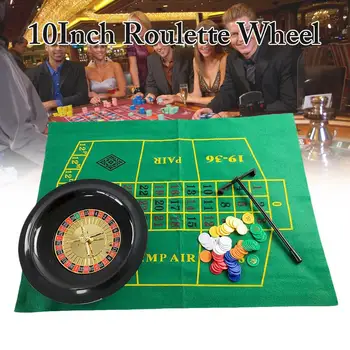 10-inch Masă Turnantă rusă Ruleta Chips-uri de Poker Set petrecere a timpului Liber Distracție de Divertisment de Jocuri de Masă Pentru Adulți Copii