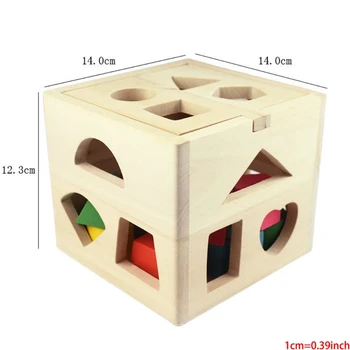 Cub de lemn de jucarie cub puzzle copilul plug-in cutie de lemn jucărie tren abilitățile motorii jucărie de învățare pentru a promova recunoașterea formei și să se concentreze