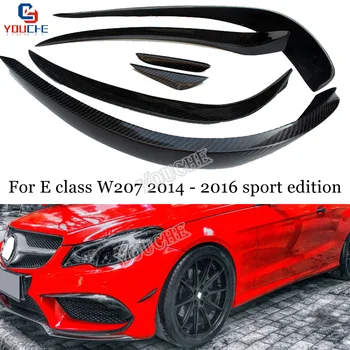 W207 Splitter Bara Fata Buza Din Fibra De Carbon Canards Pentru Mercedes E Class W207 -2016 Coupe Coupe Cabrio Sport Edition