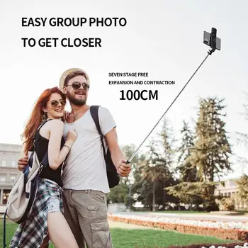 Selfie Stick Portabil fără Fir Bluetooth Selfie Stick Trepied Inel de Lumina Pliabil Monopied cu Control de la Distanță pentru Camere de Telefon
