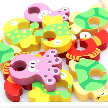 Copil Jucarii din Lemn de Pescuit 3D Digital Set de Joc de Copii de Colorat Dublu Părinte Joc de Copii de Învățământ Devreme Puzzle-uri de Desene animate Toy Cadou
