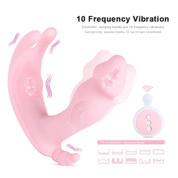Invizibil Vibratoare Chilotei Rabbit Vibrator Vibrator din Silicon Butterfly Portabil Pantalon de Încărcare USB Vibratoare Ou Jucarii Sexuale pentru Femei