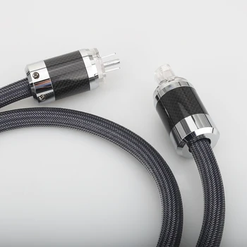 Audiocrast P101 DW15 Hi-End OFC cablu de alimentare cu fibra de Carbon placat cu Rodiu AC NE-priza de putere audio cablu de alimentare cablu