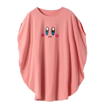 WXCTEAM Kirby Tricou Super Star Kirby x DELICIOASE Batwing Top Vrac Femei Fata de Vara Homewear Lolita Dulce de Vară Tee Fixarea Navei