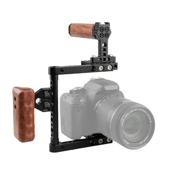Kayulin Design Nou aparat Foto DSLR Cusca Cu Mâner de Top din Lemn Grip pentru Canon 600D 70D 80D