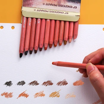 12Pcs Profesionale Piele Nuanțe Pastel Creion Set de Baza Pastel Creion Colorat pentru Artist Desen de la Școală și Rechizite de Birou