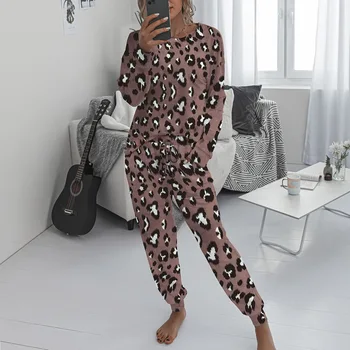 2020 Toamna Iarna haine de casă Femeile Pyjama Set Tie-dye Uzura Acasă Lounge, Homewear Femei Maneca Lunga Lounge Purta Pijamale
