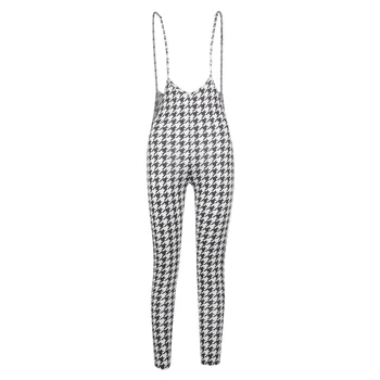 Plugalong Houndstooth Print Antrenament Jambiere Skinny Femei Streetwear Înaltă Talie Pantaloni Y2K Bodycon Femeii Leggins Casual Carouri