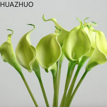 10buc Simulare Calla Lily Flori Artificiale PU Casă Adevărată Flori Decor Petrecere de Nunta Buchet de Flori Decorative