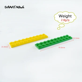 Smartable Placa 2X10 Blocuri Părți LOGO-ul DIY Educative Jucarii Creative Compatibil Marile Branduri 3832 MOC Jucării 35pcs/lot