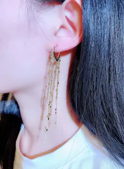 Hiperbola De Culoare De Aur De Metal De Moț Legăna Cercei Pentru Femei 2020 Noua Moda Coreeană Lung Picătură Cercei Cadou De Sex Feminin