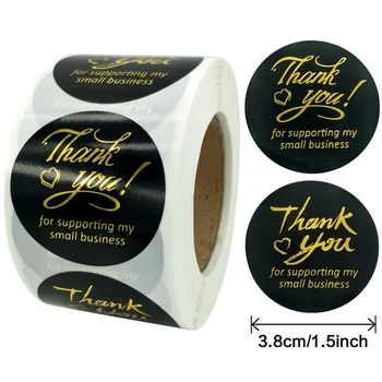 24Types Mare Acasă Realizate manual Vă Mulțumesc pentru Susținerea pe care Mi Afaceri Mici Autocolante Etichete Sigilii Aur Roz Decor Plic Pachet