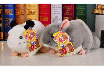 Drăgălaș Realiste Gri Chinchillidae Jucării De Pluș Moale Realist Chinchilla Mouse-Ul Animal De Pluș Jucărie De Ziua De Nastere Cadouri Pentru Copii