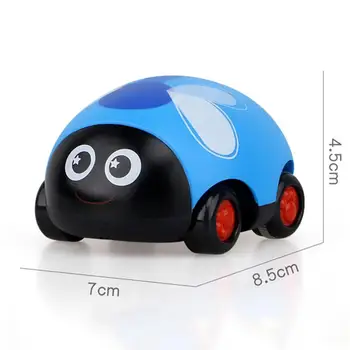 Desene animate pentru copii Insecte Dublu Trage Înapoi Mașină de Jucărie Inerție Vehicul Auto Baby Puzzle Insecte Mașină de Jucărie pentru Copii Cadouri