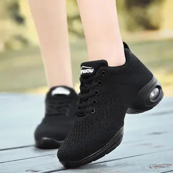 Femei Adidași Jazz Pantofi De Dans De Zbor Țesute Plasă Fața Modern, Dans Pantofi Pentru Femei Primavara-Vara Doamnelor Pantofi De Sport În Aer Liber