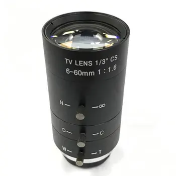 Video CCTV Lentile cu IRIS Manual ZOOM 6-60mm CS Mount Lens pentru microscoape Industriale Varifocal Lentile CCTV Camera de Supraveghere Obiectiv