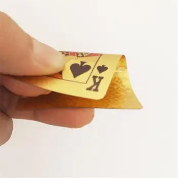Golden Carti de Joc Folie de Aur de Joc Carte de Joc Carte de Aur de 24K Folie de Plastic Poker Durabil Impermeabil Card De Echipă în aer liber