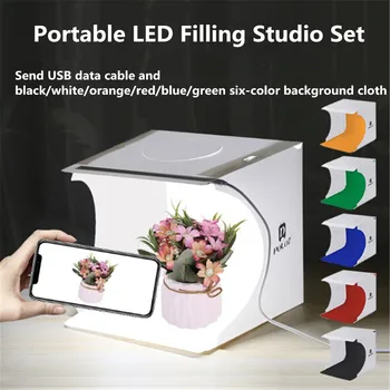 Mini Folding Lightbox, Fotografie de Studio Foto Softbox 1 Panou LED Lumină Moale Caseta de Fundal Fotografie Kit cutie de Lumină pentru Camera foto DSLR