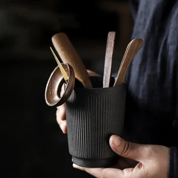 TANGPIN negru vase ceramice ceremonia ceaiului set cafea ceai accesorii pentru ceai instrumente