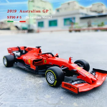 Bburago 1:43 Ferrari de Formula Unu 2019 5-SF90 Simulare aliaj super-jucărie model de masina cu volan controlul roții din față
