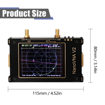 3G S-O-O-2 NanoVNA V2 Analizor Vectorial de Retea Digitală Nano VNA Tester MF HF VHF UHF USB Logica Antena Analizor de Val în Picioare