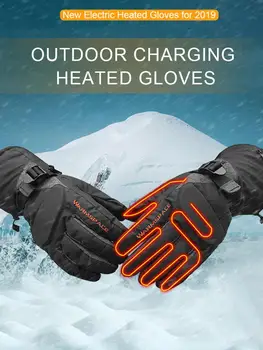Touchscreen Încălzit Mănuși Pentru Schiat Baterie Reîncărcabilă De Schi Mănuși Impermeabile Termică Snowboard Mănuși De Cald Pentru Echitatie Moto