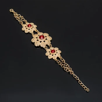 Seturi de bijuterii noi din aur colier cercei dubai Roșu african de mireasa flori seturi de bijuterii set colier cadouri pentru femei collares