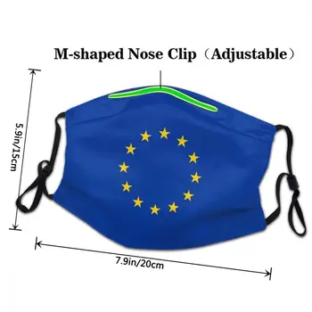 Steagul Uniunii Europene UE Drapelul Oficial Masca Bărbați Non-Unică folosință, Mască Praf de Protecție Respiratorie Mască