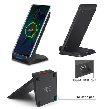 FDGAO 15W Qi Wireless Charger Stand de Încărcare Rapidă Pentru Samsung S20 S9 S10 C USB de Încărcare de Andocare pentru iPhone 11 Pro Max XS XR X 8 Plus