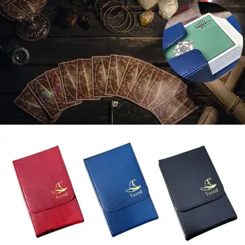 Portabil Carte De Tarot Cutie De Depozitare Dublu Din Piele Colectia Tabla De Joc De Poker Caz Carte De Tarot Palmbox