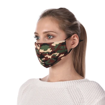 Zohra Camuflaj Imprimare Reutilizabile de Protecție PM2.5 Filtru De Gura Masca Anti Praf Masca Vânt Reglabil Măști De Față