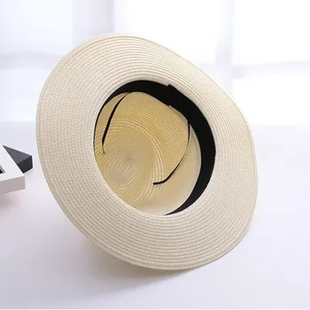 SUOGRY Brand de Pălării de Paie Pentru Femei Panama Pălărie Bej Alb Plaja Barbati Casual de Vara cu Boruri Largi Hawaiian Moda Pălărie de Soare