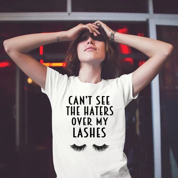 Poti Vedea Haters Peste Genele T-shirt Machiaj Shirt Artist Gene Grafic de Moda pentru Femei Tee Tumblr Sloganul Goth Topuri