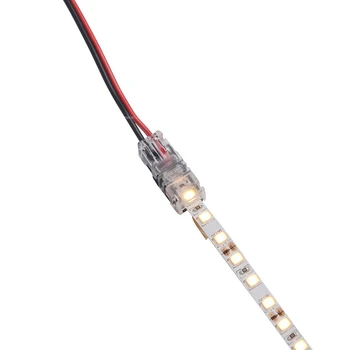 5pcs/lot Solderless 2pin Conector pentru Benzi cu LED-uri 5mm 2pin IP20 LED-uri Benzi de Sârmă Rapidă Conexiune de Bandă LED Lumina Conectori