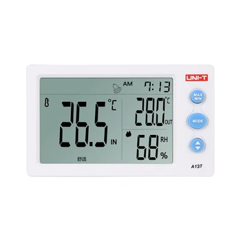 UNITATEA A12T A13T LCD Digital Termometru Higrometru Temperatura Umiditate Metru Ceas Deșteptător Vreme Interioară în aer liber Instrument