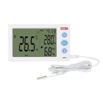 UNITATEA A12T A13T LCD Digital Termometru Higrometru Temperatura Umiditate Metru Ceas Deșteptător Vreme Interioară în aer liber Instrument