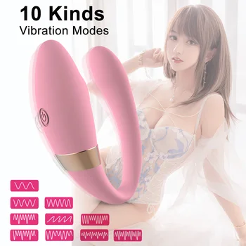 Reîncărcabilă Vibrator cu 10 Moduri de Vibrație fără Fir Control de la Distanță Clitoris, punctul G Stimulator Adult Jucărie Sexuală pentru Femei Cupluri