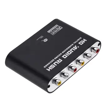 Digital la Analogic 5.1 canale Stereo Audio AC3 Converter Optic SPDIF Coaxial AUX de 3,5 mm pentru 6 RCA de Decodare a Sunetului Amplificator