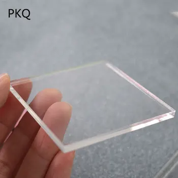 10buc/lot Mini Foaie Acrilic Acrilic Plexiglas Transparent de Plastic Bord Panou de Plexiglas de 4mm Grosime 2x2cm/3x3cm/4x4cm/5x5cm