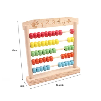 Abac din lemn Baby Matematica jucarii Curcubeu Șirag de mărgele Clasic de Calcul Cadru Monterssori Jucărie din Lemn de Învățare Timpurie, de Învățământ Lemn de Fag
